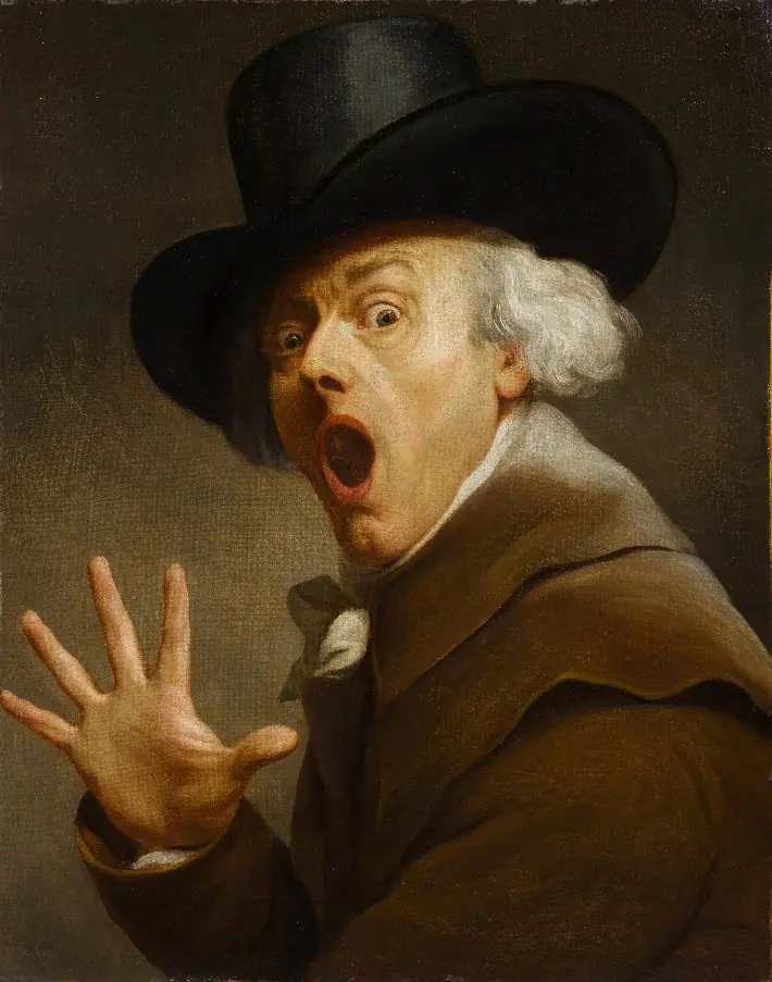 Self-portrait, called the Surprise, by Joseph Ducreux