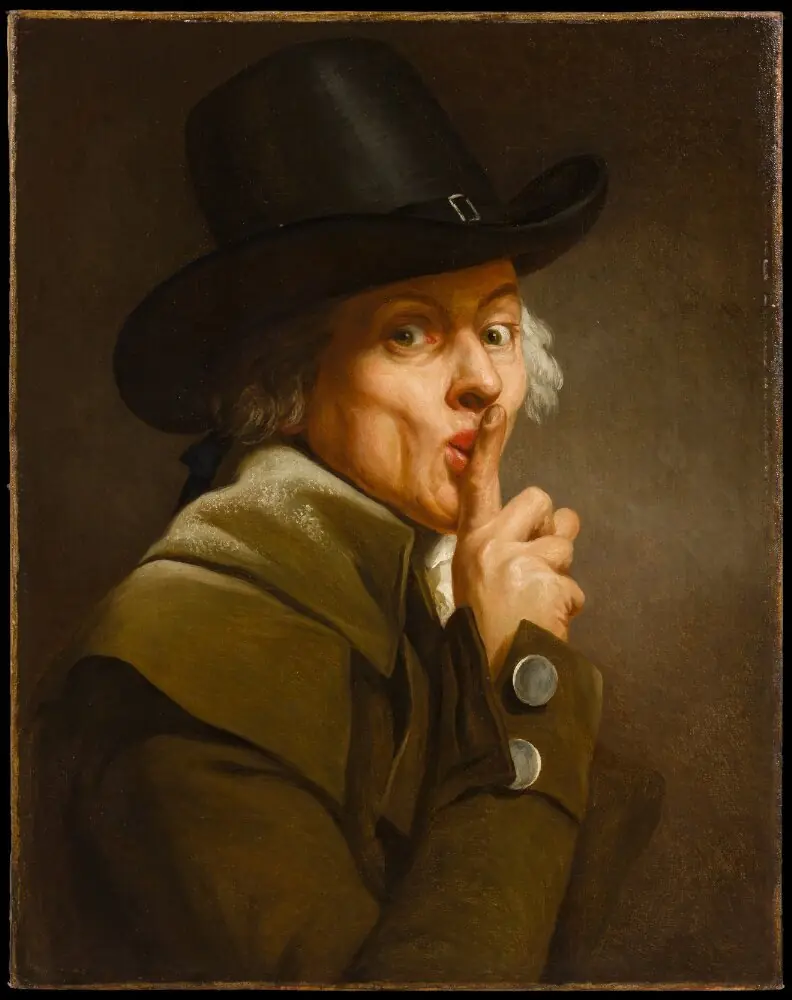 Selfportrait, called Le Silence (The Silence), by Joseph Ducreux