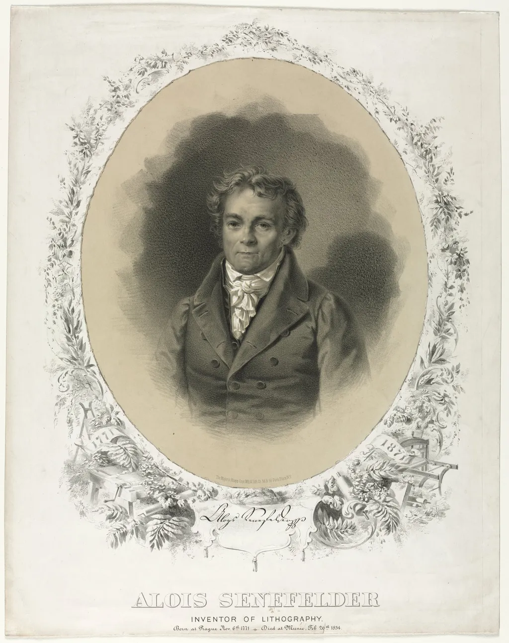 Alois Senefelder, by Joseph F. Knapp, 1871