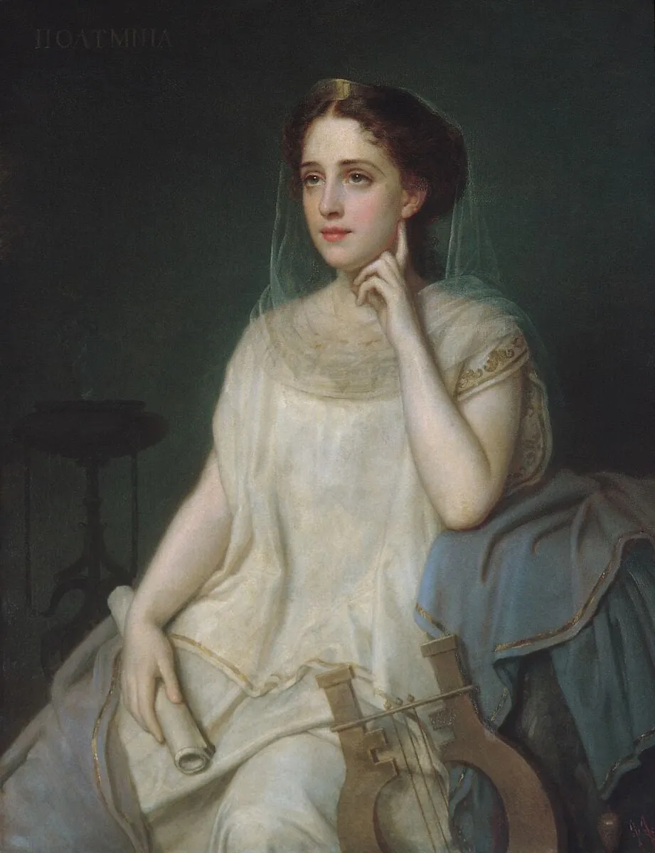 Polyhymnia, by Joseph Fagnani, oil, 1869