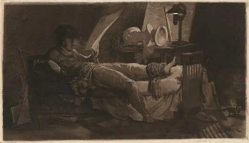 Self-Portrait with an Injured Foot, by Joseph Fischer