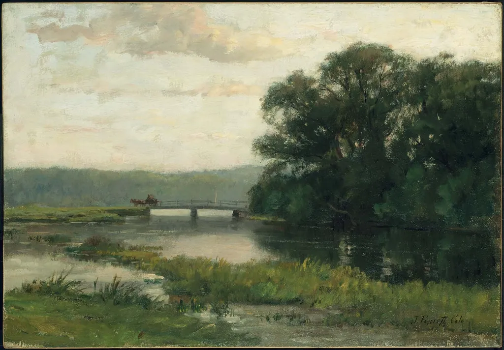 The Aberjona River, Winchester, by Joseph Foxcroft Cole, oil, 1890