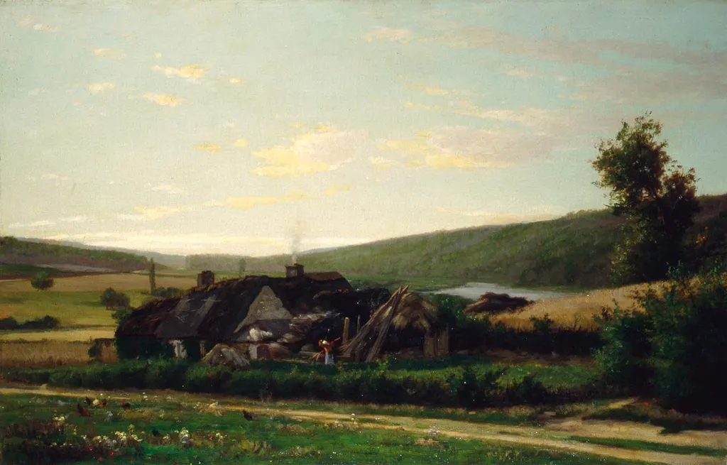 Valley of the Rambouillet, France, by Joseph Foxcroft Cole, oil, 1874