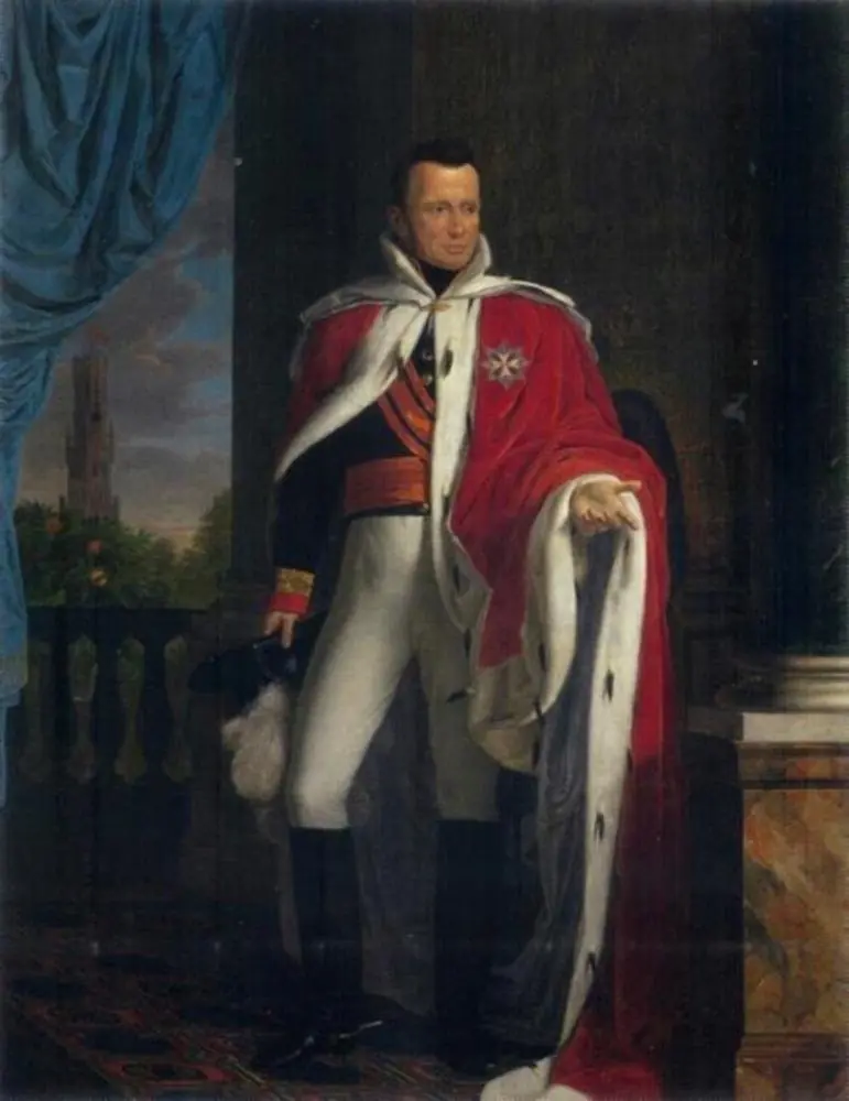 Portrait of king Willem I (1772-1843), by Joseph-François Ducq