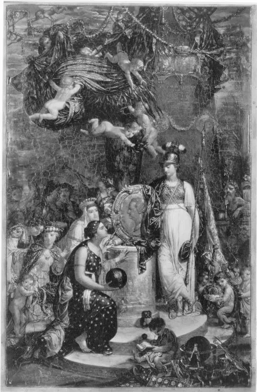 Apotheosis of the Elector Carl Theodor of the Palatinate, by Joseph Fratrel, copper, 1756