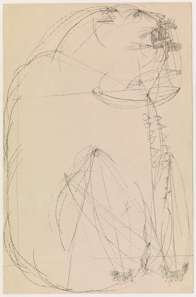 Untitled, by Joseph Glasco, ink, 1949