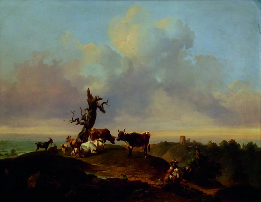 Kühe und Ziegen auf der Weide, by Joseph Heicke