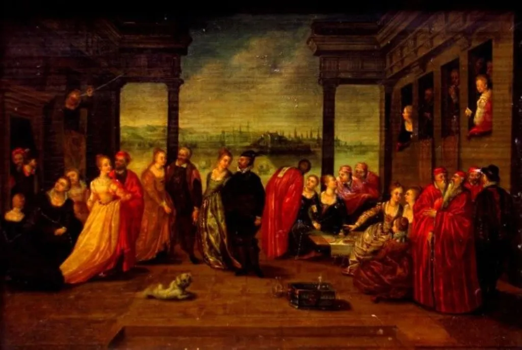 Petrecere venețiană, by Joseph Heintz cel Tânăr, unspecified