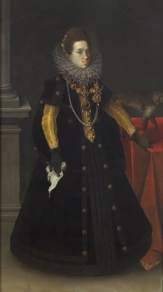 Archduchess Constance (1588-1631), Queen of Poland, with a Monkey, by Joseph Heintz the Elder