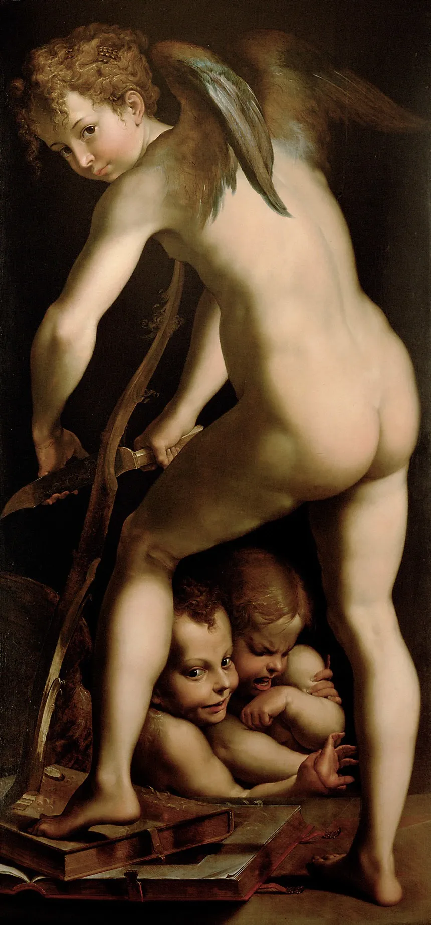 Bogenschnitzender Amor, by Joseph Heintz the Elder, unspecified, 1596