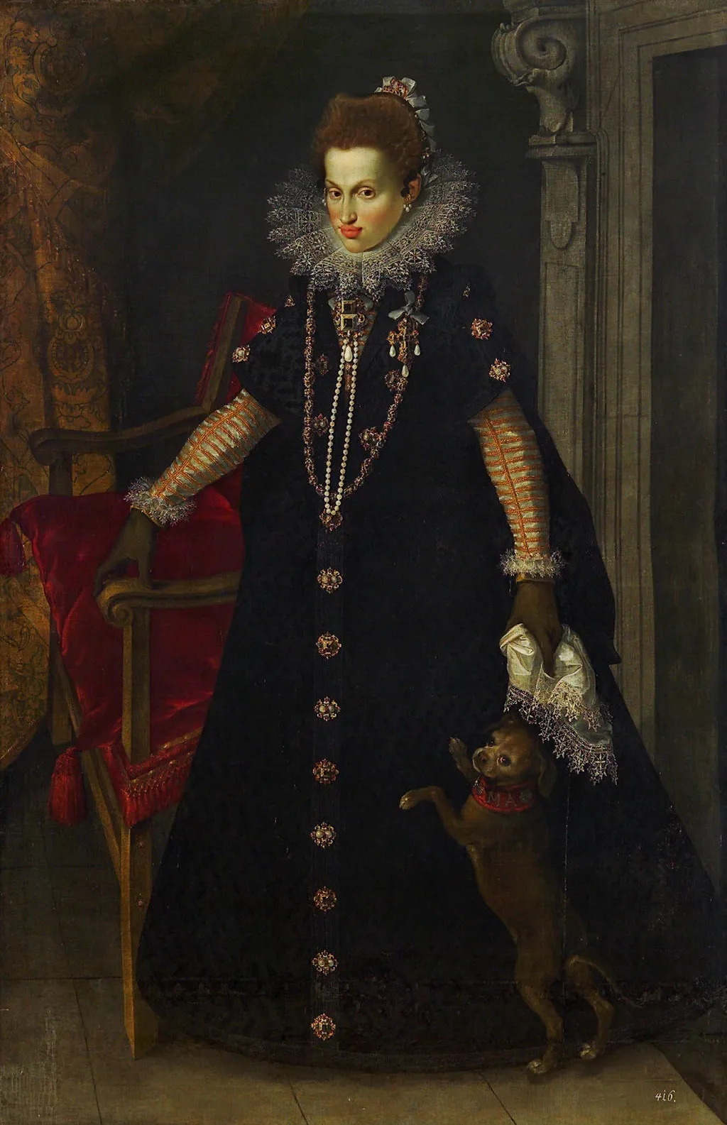 Portrait of Maria Anna of Bavaria (1574–1616), Archduchess of Austria, by Joseph Heintz the Elder, oil, 1604