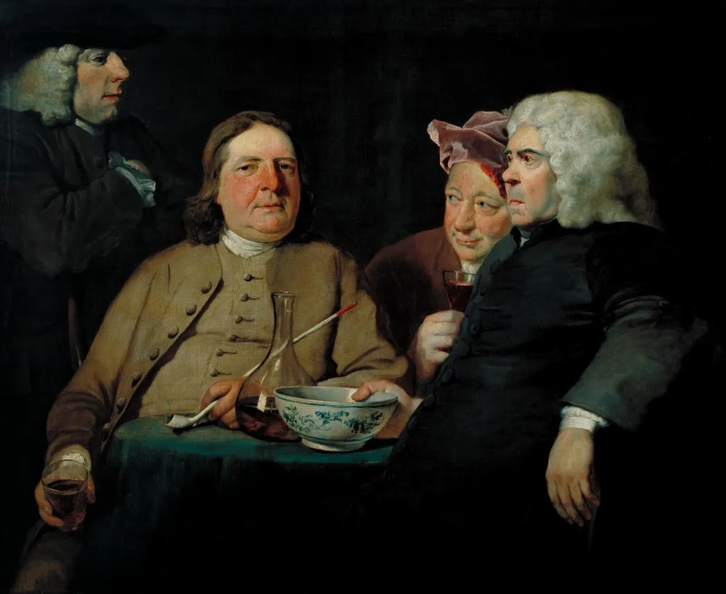 Mr Oldham and his Guests, by Joseph Highmore, oil, 1740