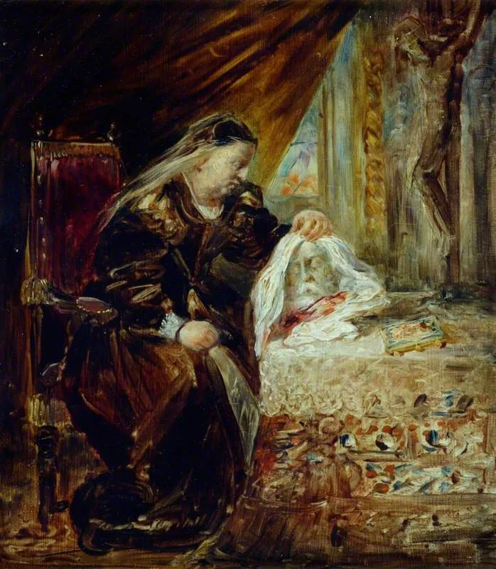 Catherine de Médicis with the Head of Coligny, by Joseph Hornung, unspecified, 1841