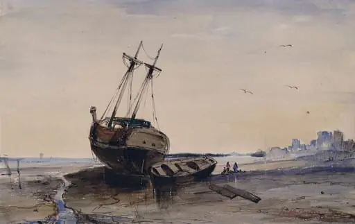 Coastal scene, by Joseph Jacops