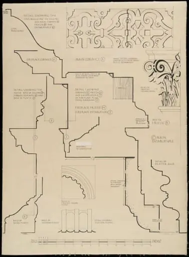 Details of mouldings, etc., by Joseph Jago