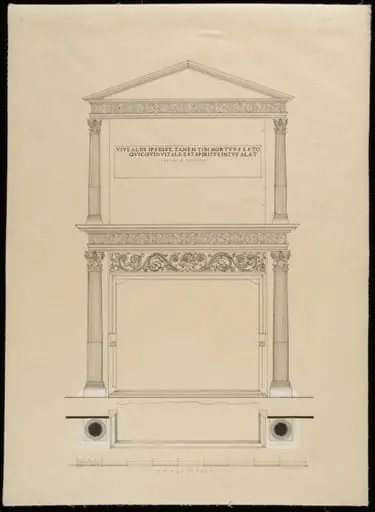 Elevation of mantelpiece., by Joseph Jago