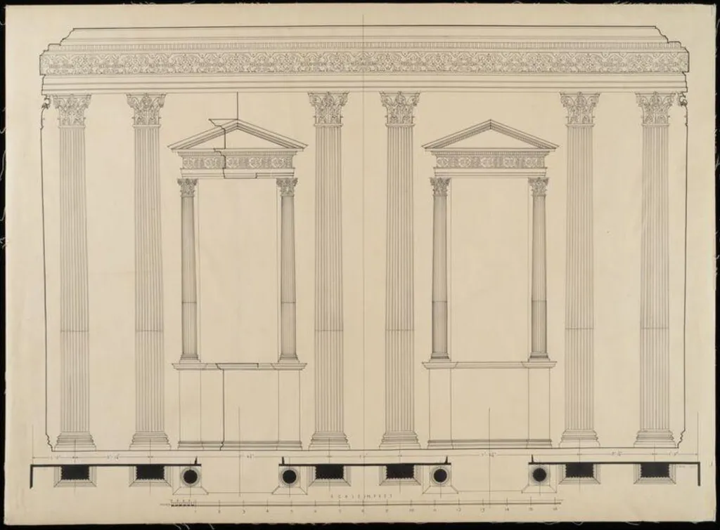 Elevation of wall showing windows., by Joseph Jago, 1932