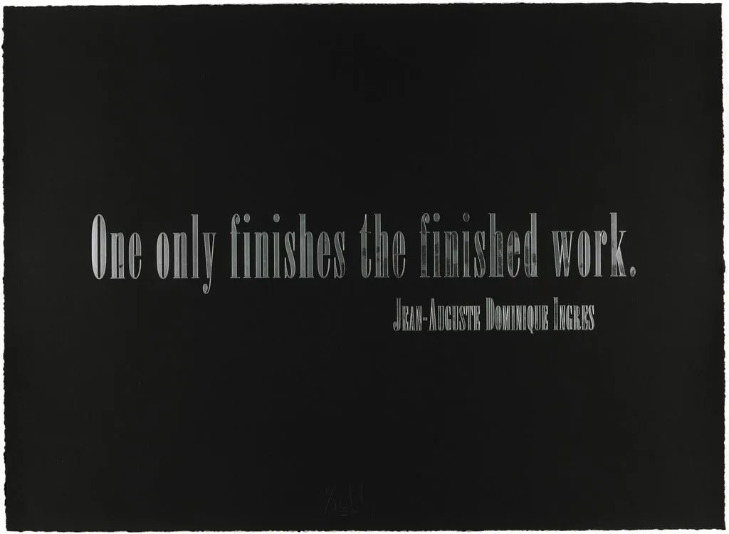 Untitled, by Joseph Kosuth, ink, 1997