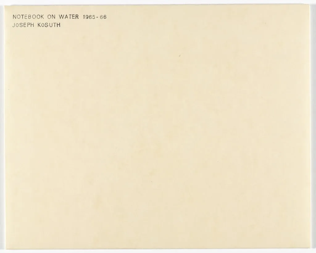 Untitled, by Joseph Kosuth, ink, 1966