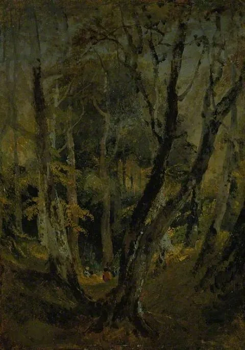 A Beech Wood with Gypsies seated in the Distance, by Joseph Mallord William Turner, unspecified, 1800