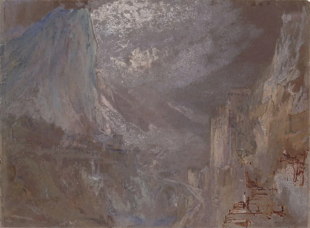 A View in the Basses Alpes., by Joseph Mallord William Turner, watercolor, 1830