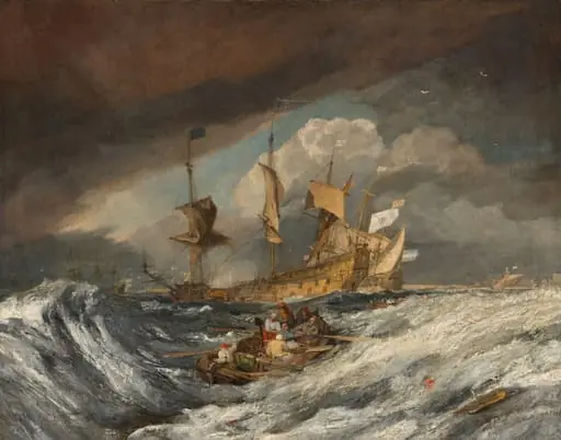 Boats Carrying Out Anchors to the Dutch Men of War, by Joseph Mallord William Turner