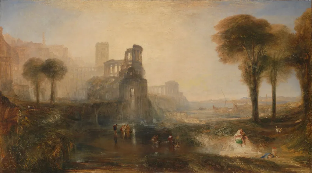 Caligula's Palace and Bridge, by Joseph Mallord William Turner, oil, 1831