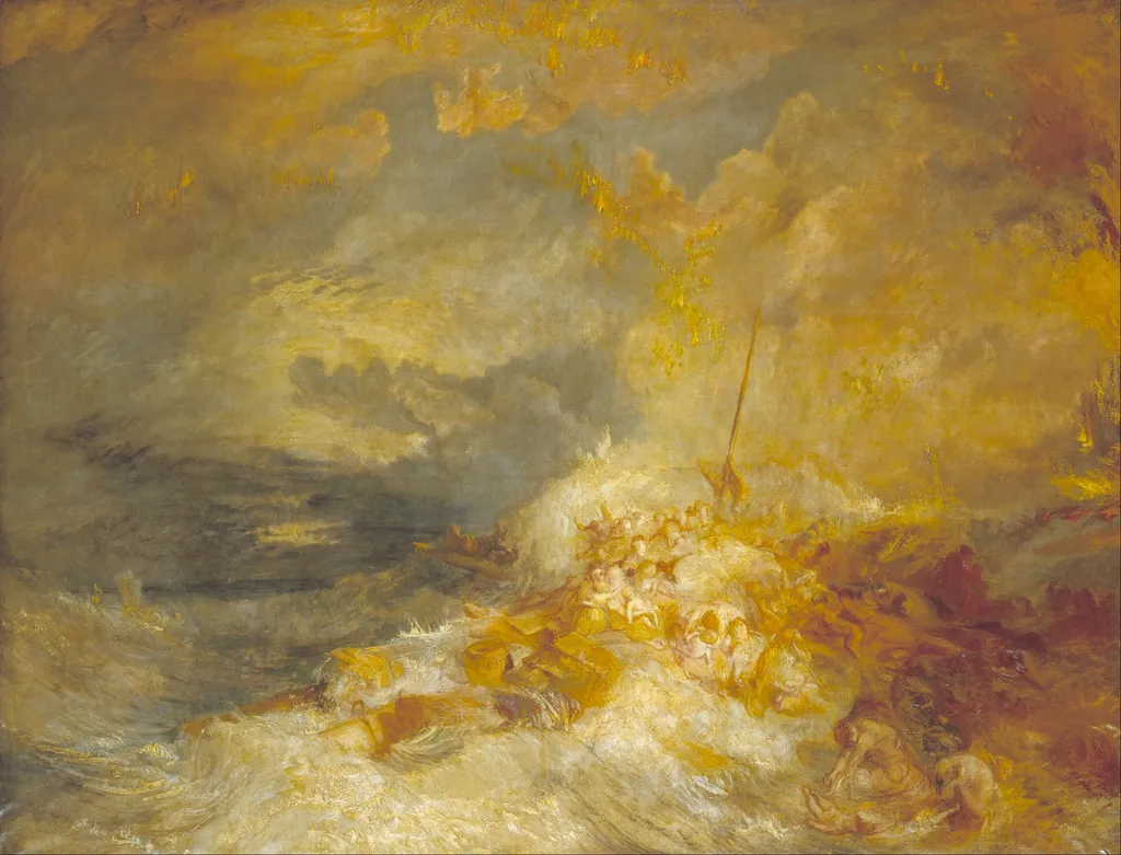 Disaster at Sea, by Joseph Mallord William Turner, oil, 1835