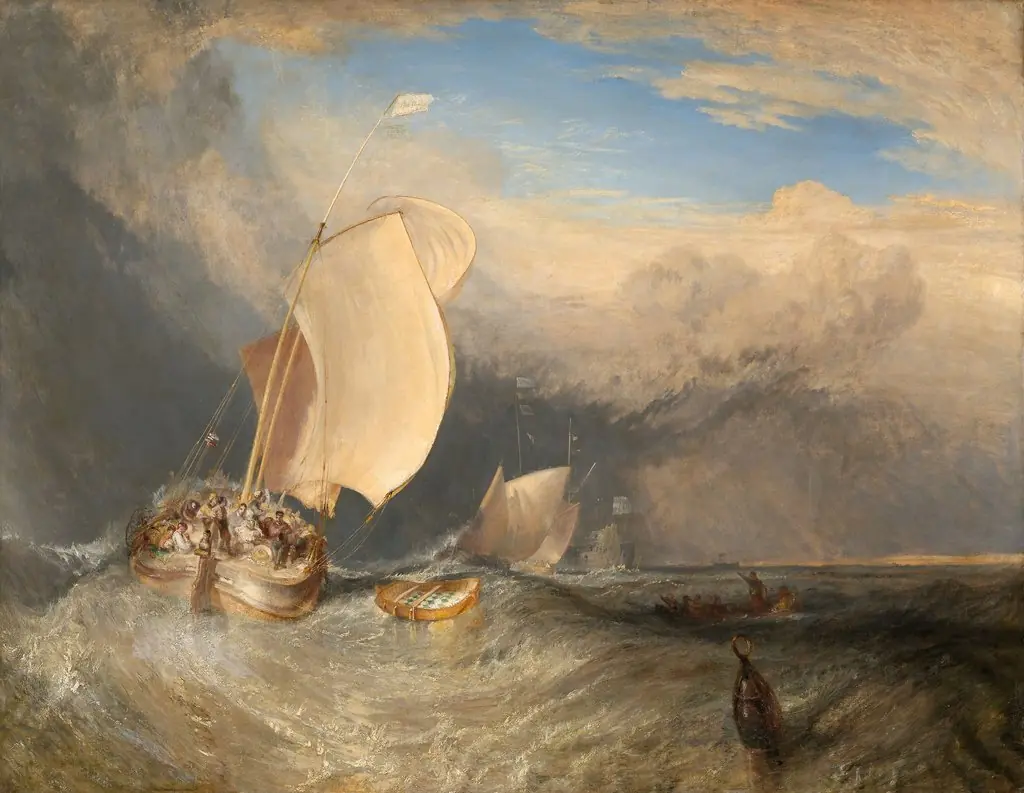 Fishing Boats with Hucksters Bargaining for Fish, by Joseph Mallord William Turner