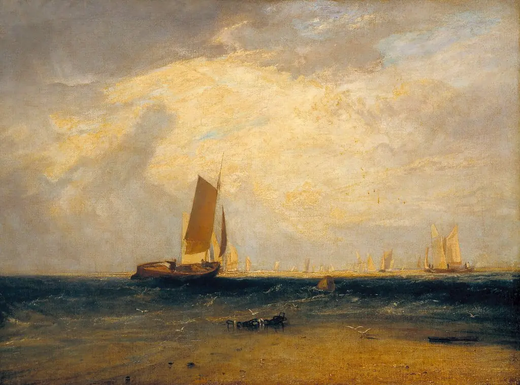 Fishing upon the Blythe-Sand, Tide Setting In, by Joseph Mallord William Turner