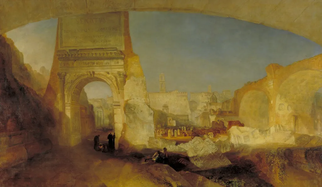 Forum Romanum, for Mr Soane's Museum, by Joseph Mallord William Turner, oil, 1826