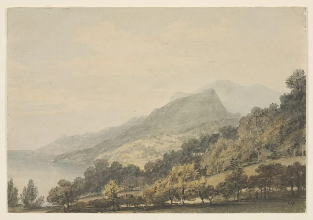 From Above the Town of Salerno, by Joseph Mallord William Turner, watercolor, 1850