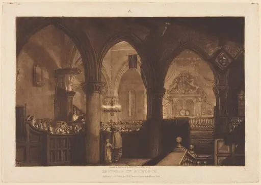 Interior of a Church, by Joseph Mallord William Turner