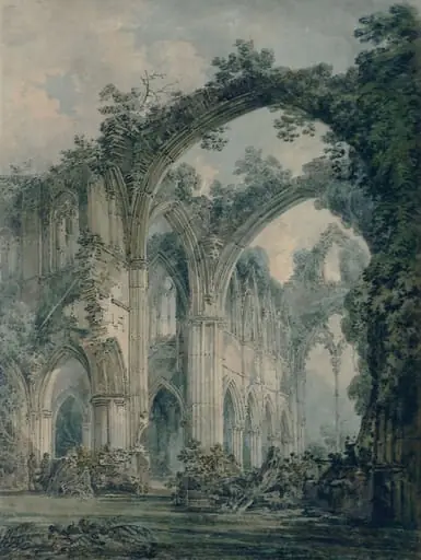 Interior of Tintern Abbey, Monmouthshire, by Joseph Mallord William Turner