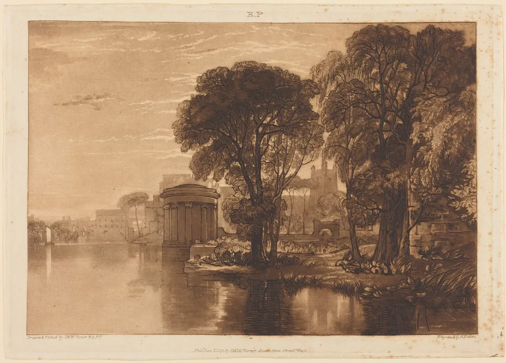 Isleworth, by Joseph Mallord William Turner, ink, 1819