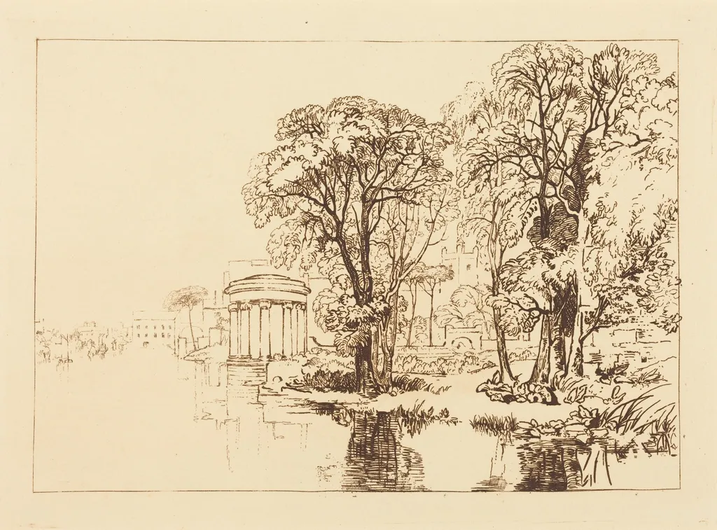 Isleworth, by Joseph Mallord William Turner, ink, 1819