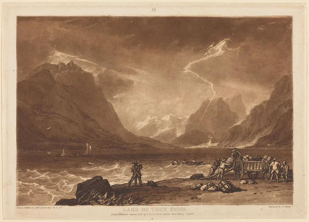 Lake of Thun, by Joseph Mallord William Turner, ink, 1808