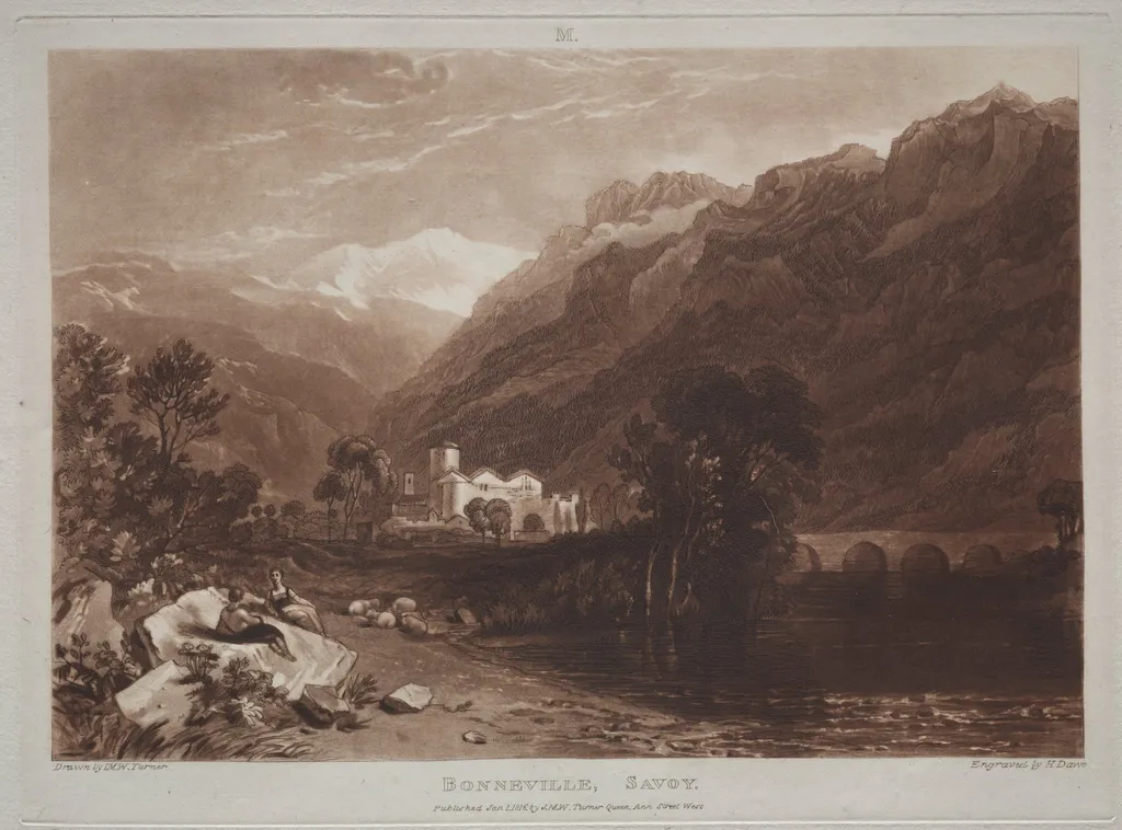 Liber Studiorum: Bonneville, Savoy, by Joseph Mallord William Turner, 1823