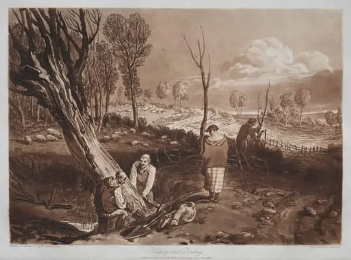 Liber Studiorum:  Hedging and Ditching, by Joseph Mallord William Turner