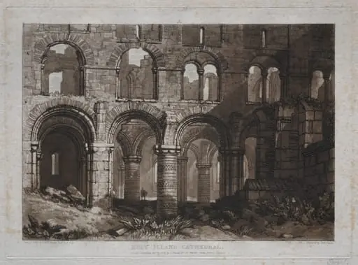 Liber Studiorum: Holy Island Cathedral, by Joseph Mallord William Turner