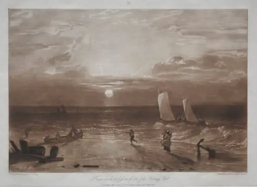Liber Studiorum:  Mildmay Sea-piece, by Joseph Mallord William Turner