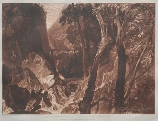 Liber Studiorum: Mill near the Grand Chartreuse, Dauphiny, by Joseph Mallord William Turner