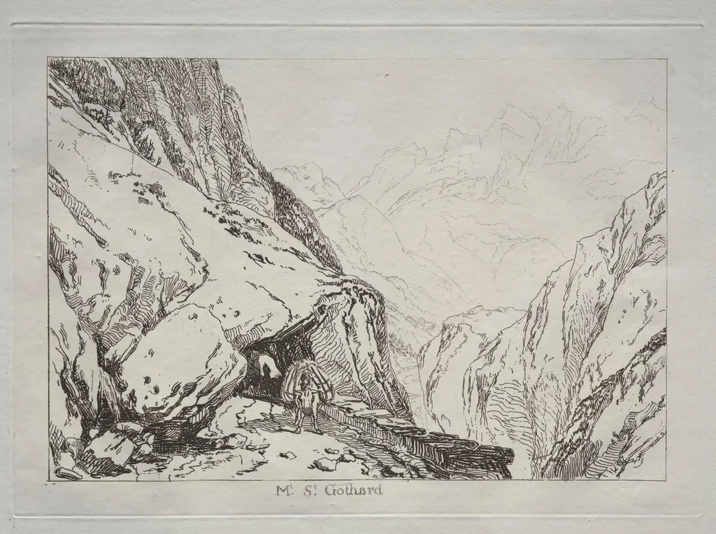 Liber Studiorum: Mt. St. Gothard, by Joseph Mallord William Turner, 1823