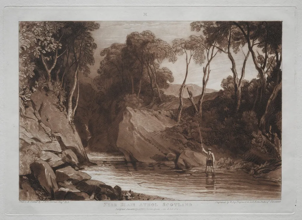Liber Studiorum: Near Blain Athol, Scotland, by Joseph Mallord William Turner, 1823