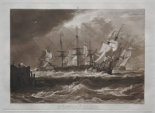 Liber Studiorum: Ships in a Breeze, by Joseph Mallord William Turner