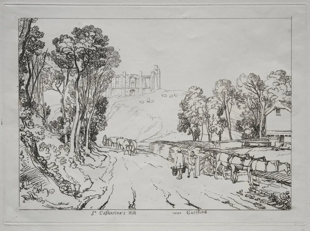 Liber Studiorum: St. Catherine's Hill, near Guilford, by Joseph Mallord William Turner, 1823