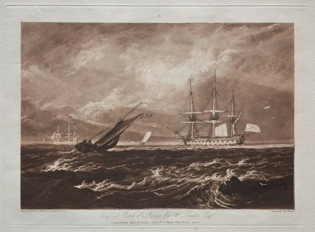 Liber Studiorum: The Leader Sea-piece, by Joseph Mallord William Turner, 1823