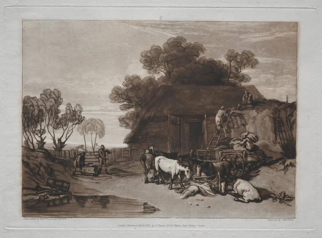 Liber Studiorum: The Straw Yard, by Joseph Mallord William Turner, 1823