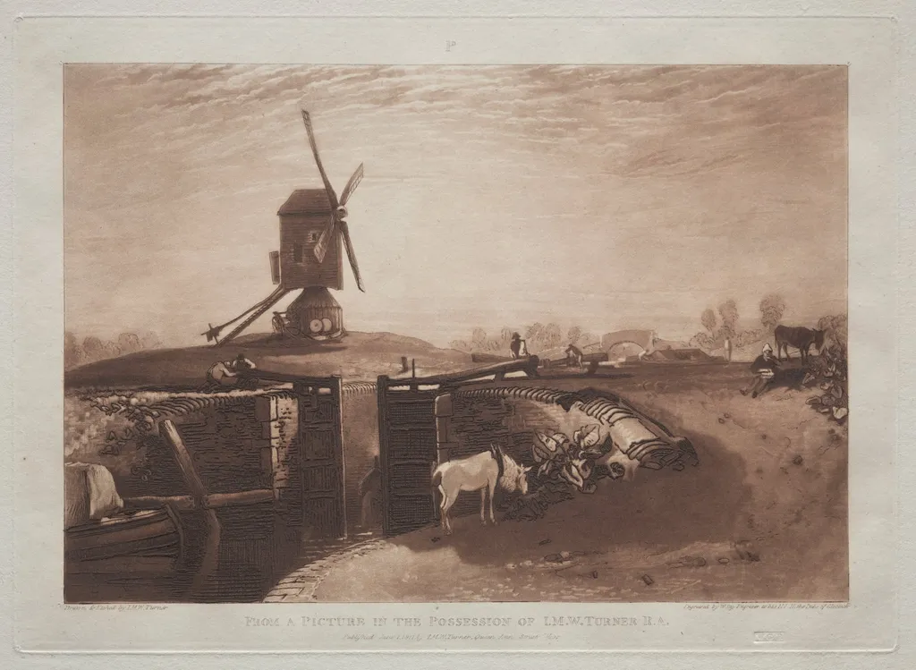 Liber Studiorum: Windmill and Lock, by Joseph Mallord William Turner, 1823