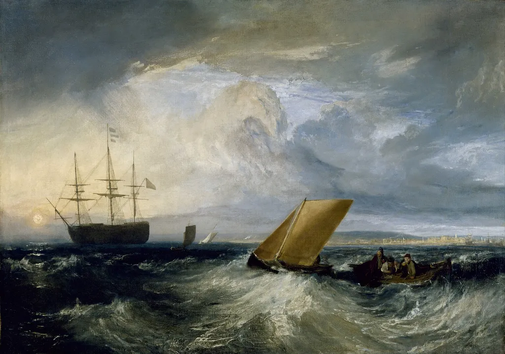 Sheerness as seen from the Nore, by Joseph Mallord William Turner, oil, 1808